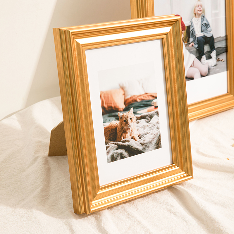 美式复古金色相框摆台6寸7 8 10寸照片框相册架海报装裱画框外框