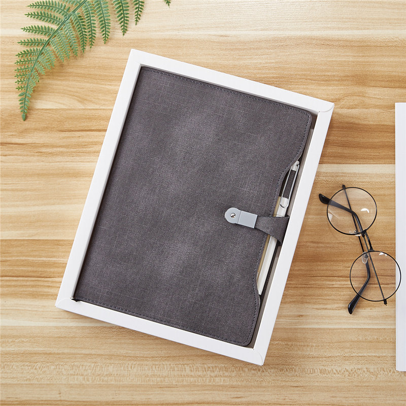 GANGXIN 선물 상자 A5 간단한 비즈니스 B5 복고풍 가죽 대학생 일기 A6 자기 버클 회의 기록부