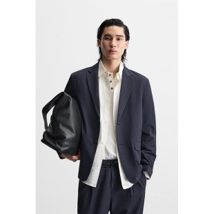 新品 7380550 男装 外套 401 轻薄泡泡纱宽松质感休闲西装 2025春季