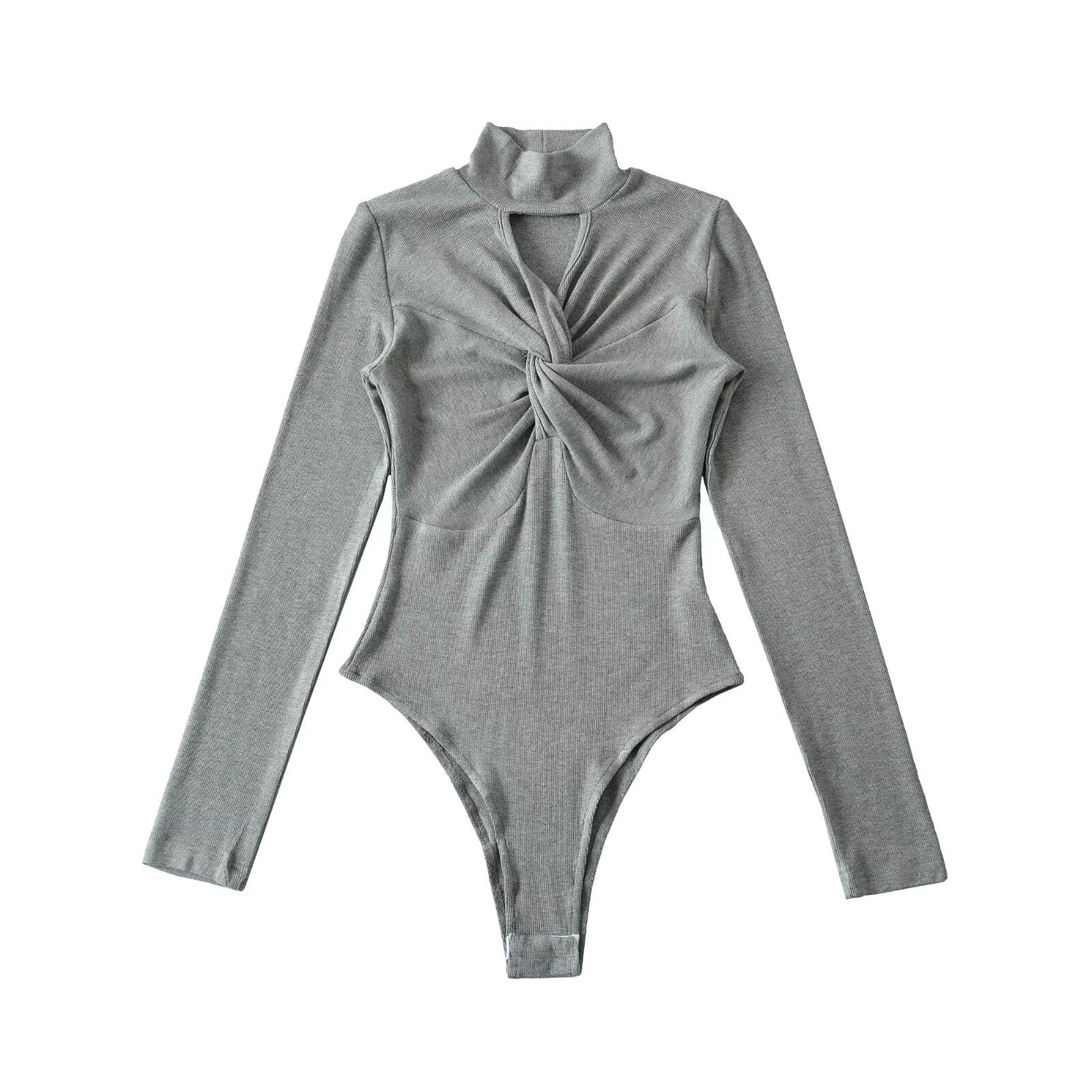 包邮欧美辣妹镂空胸前扭结磨毛抓绒长袖高领连体衣女紧身保暖上衣,女装/女士精品,连体衣/裤,淘宝优惠券,粉丝福利购,淘宝优惠卷