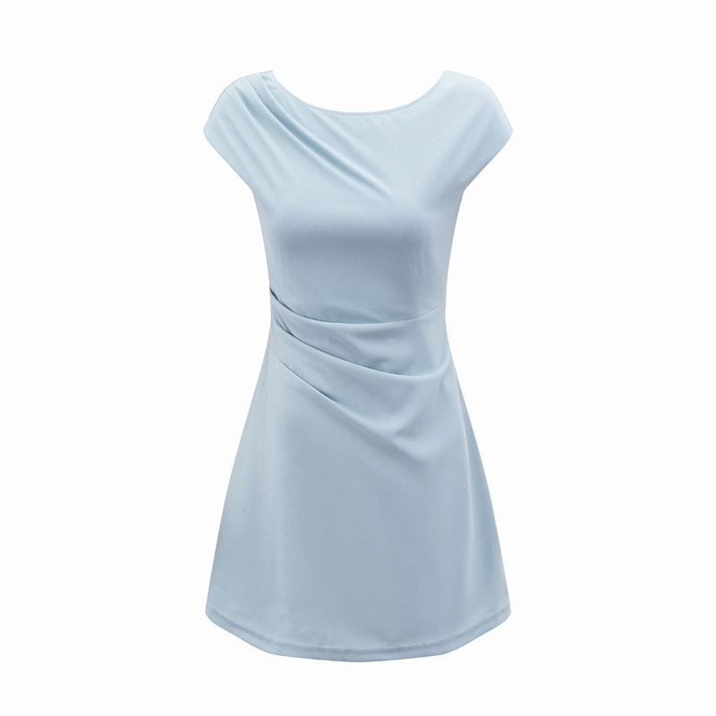 包邮法式复古知性简约修身掐腰短袖连衣裙女设计感气质收腰短裙,女装/女士精品,连衣裙,淘宝优惠券,粉丝福利购,淘宝优惠卷