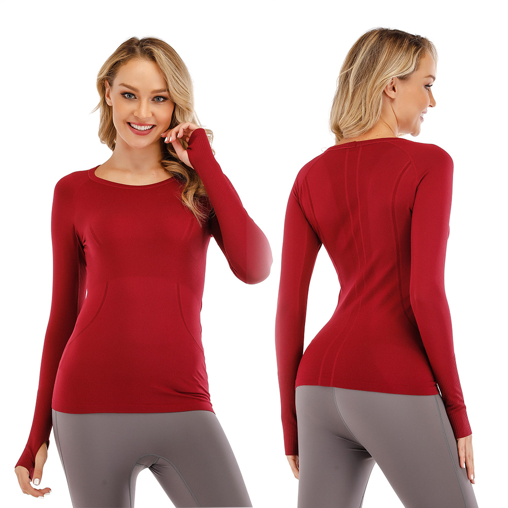 健身长袖瑜伽UARUN速干上衣健身