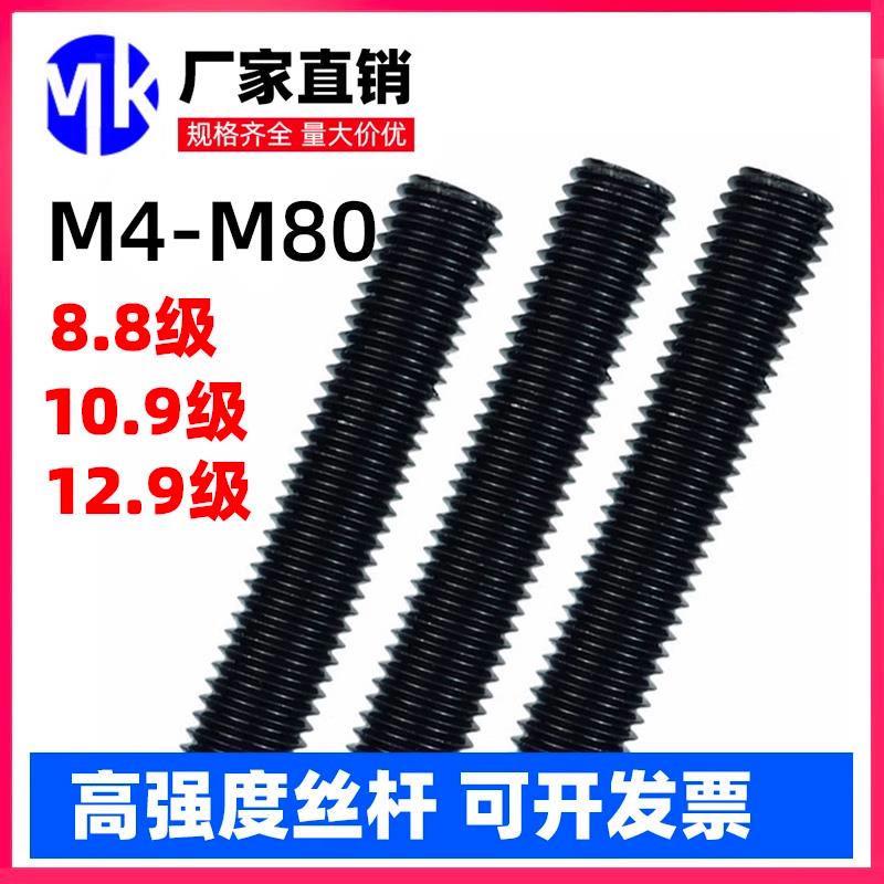 M16M20M24M30M42高强度加长丝杆8.8级全螺纹牙条牙棒螺杆1.5米3米