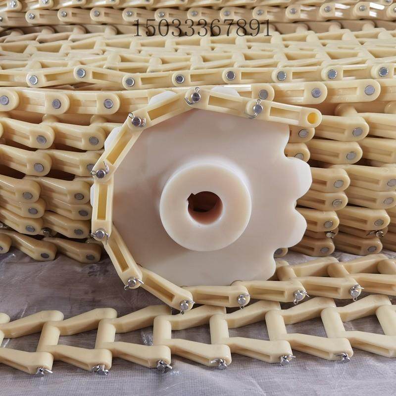 气浮机链条刮渣机刮泥机尼龙链轮链条塑料传动链节刮渣刮板配件