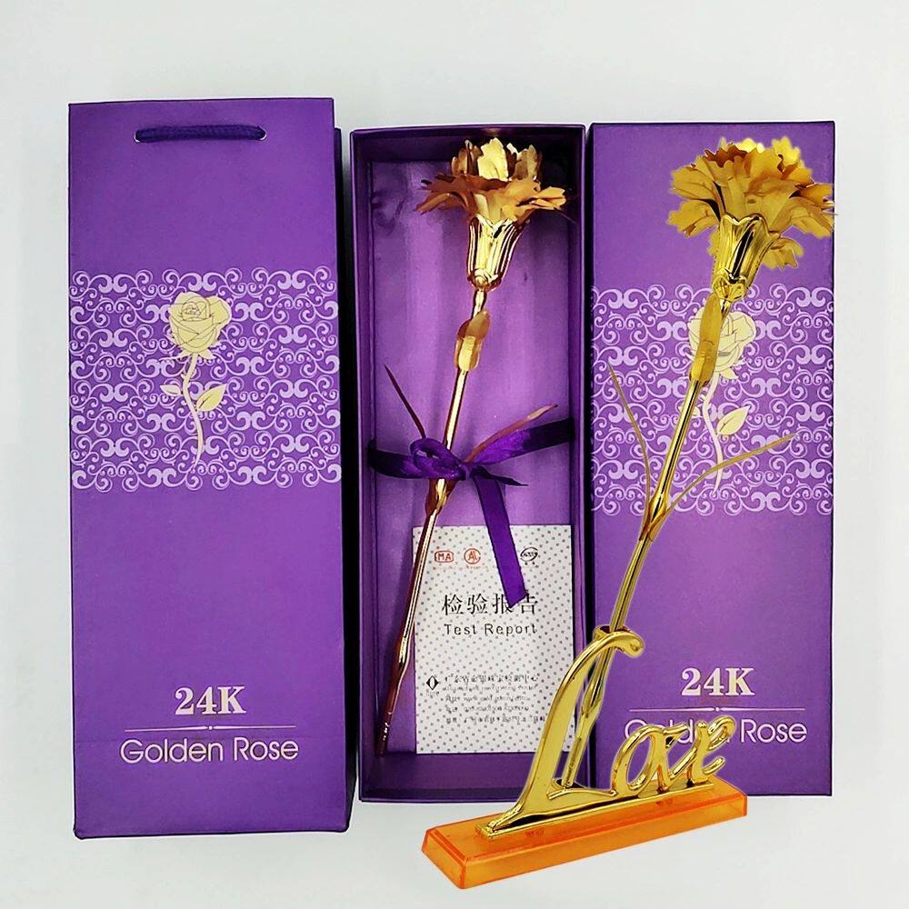 24k金箔康乃馨花金康乃馨送母装饰摆件