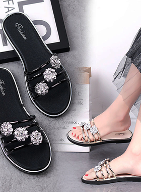 拖鞋女2024年新款外穿夏季半拖时尚沙滩鞋凉鞋平底休闲一字拖