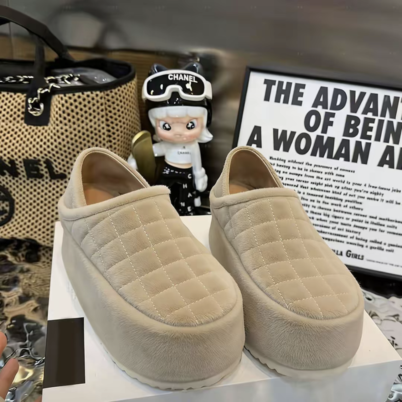 2026年早春韩版厚底一脚蹬雪地靴女纯色轻奢软底面包鞋休闲棉靴女,女鞋,时尚雪地靴,淘宝优惠券,粉丝福利购,淘宝优惠卷