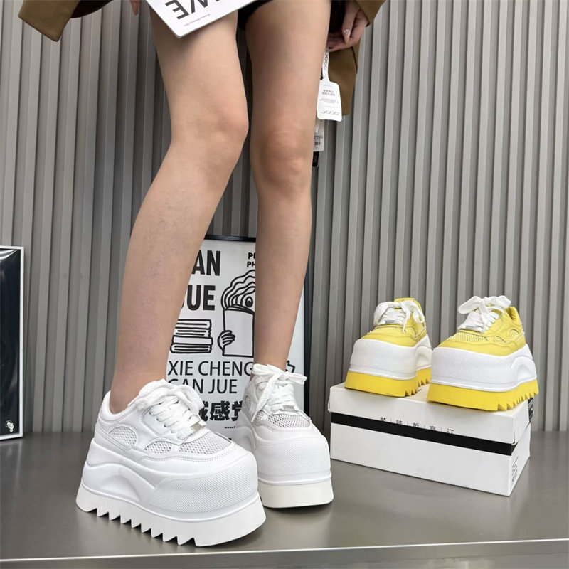 2026时尚韩版厚底增高小白鞋女松糕板鞋8cm小个子休闲鞋夏季单鞋