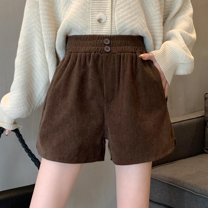 高腰百搭短裤显瘦阔腿裤