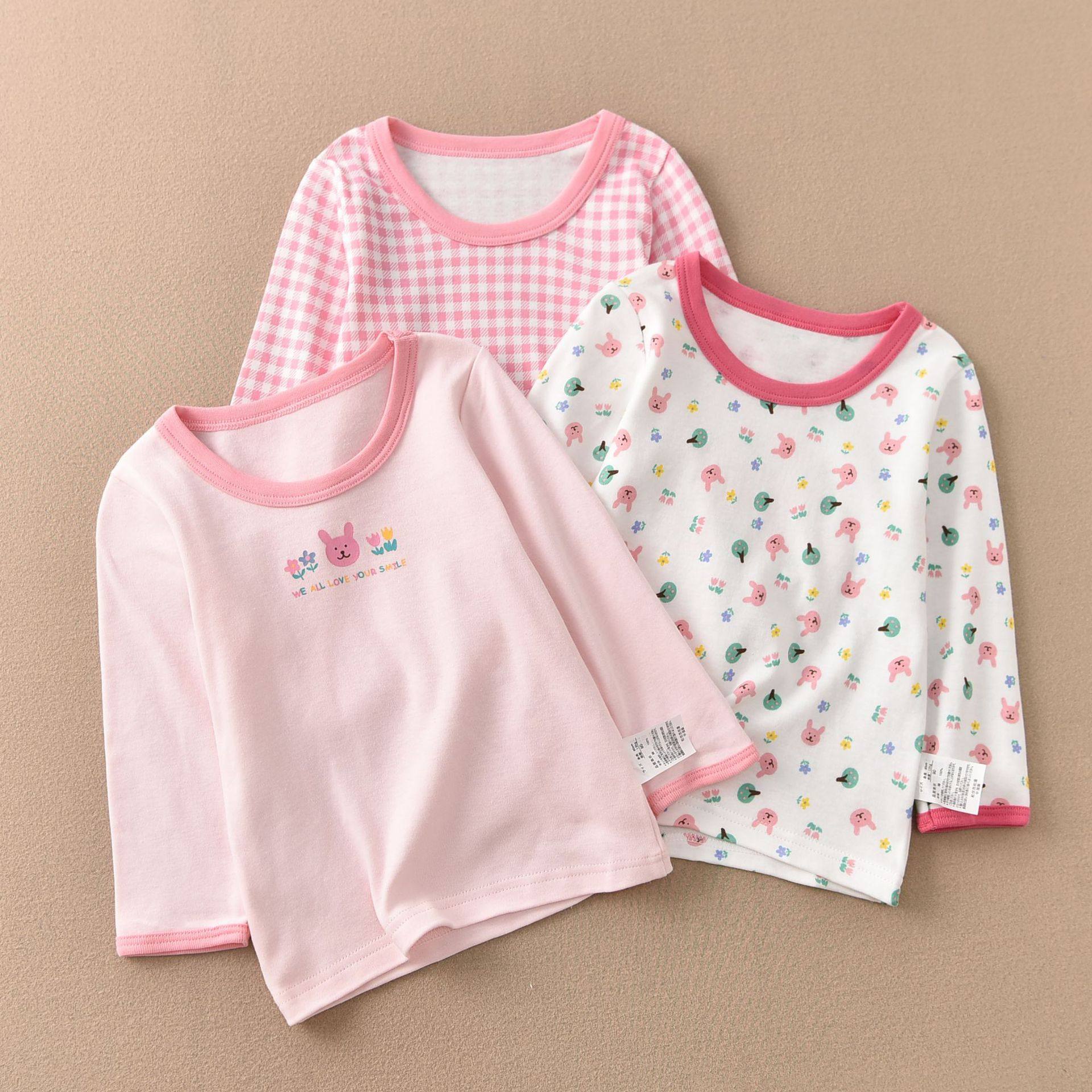 出口日系秋衣内衣女孩儿童打底上衣家居服工厂直销新棉毛秋裤卡通,童装/婴儿装/亲子装,家居服上装,淘宝优惠券,粉丝福利购,淘宝优惠卷