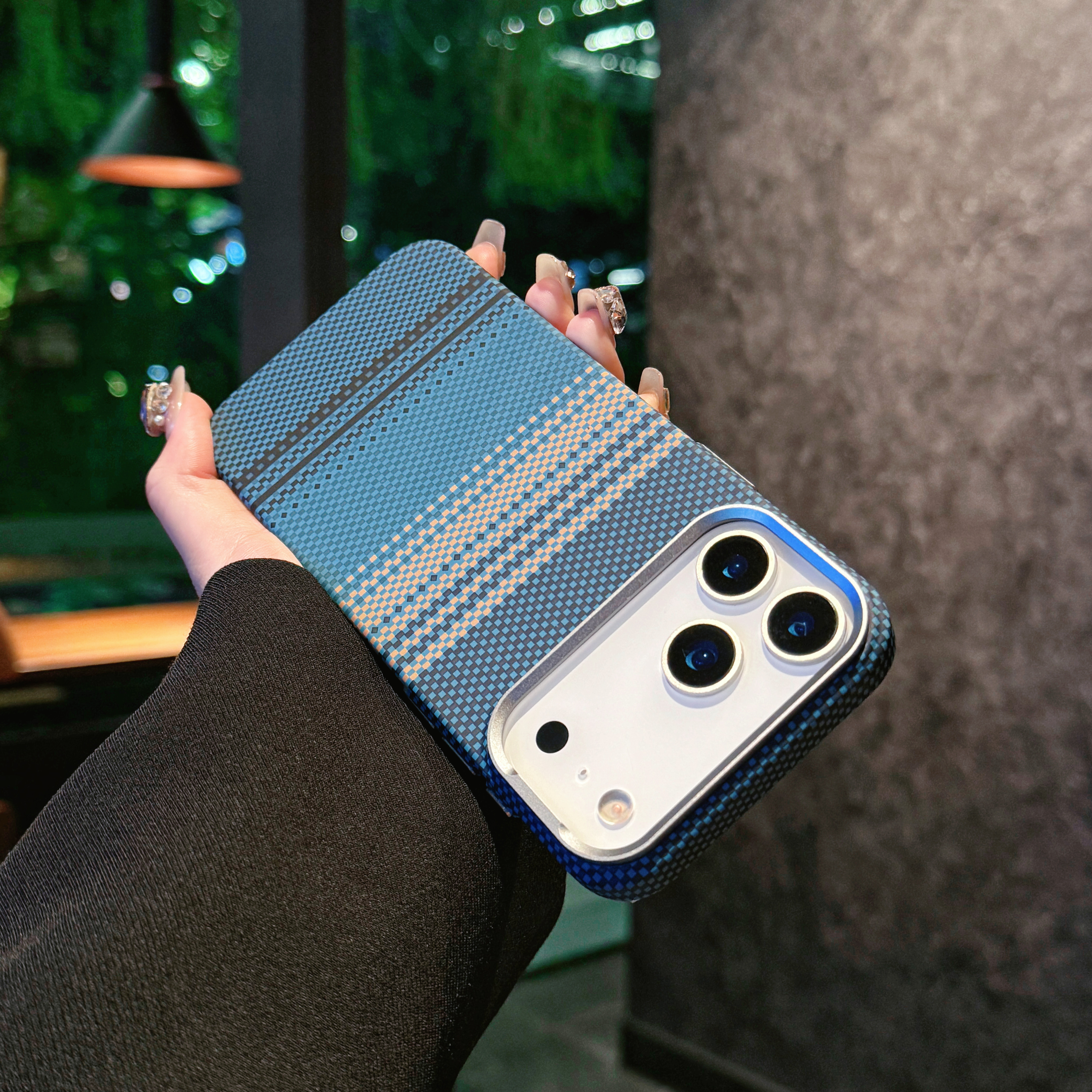 适用苹果17promax手机壳凯夫拉纹碳纤维纹苹果17Air防摔轻薄iPhone17pro磁吸充电保护套iPhone17男女款潮