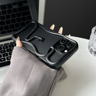 鏤空小蛇散熱蘋果15Pro高級(jí)14Pro個(gè)性 13高顏值12 適用于iPhone16promax手機(jī)殼新款 2025蛇年鏤空立體響尾蛇時(shí)尚
