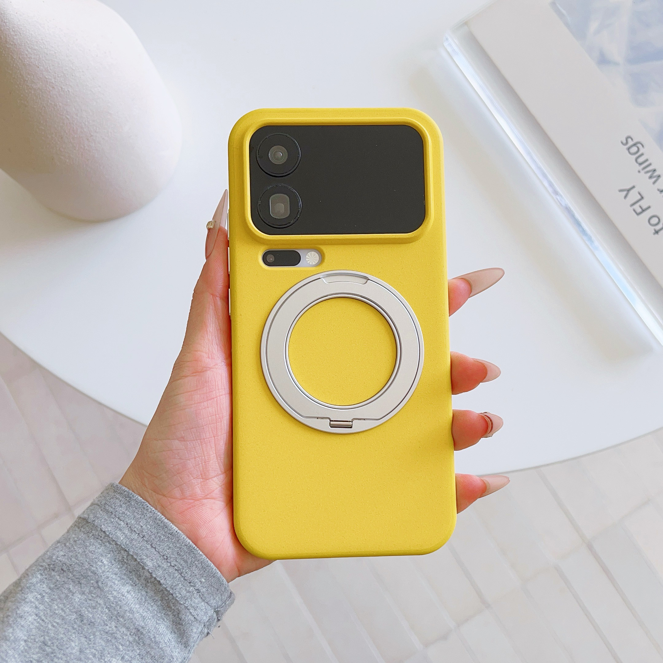 岩砂颗粒防滑适用于小米17promax手机壳全包边小米17pro金属旋转支架耐脏情侣Xiaomi17高级感防摔外壳