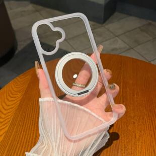360旋转磁吸支点壳适用苹果16promax手机壳iPhone15pro新款透明14pm全包防摔13手机套12高级11带支架无线充电