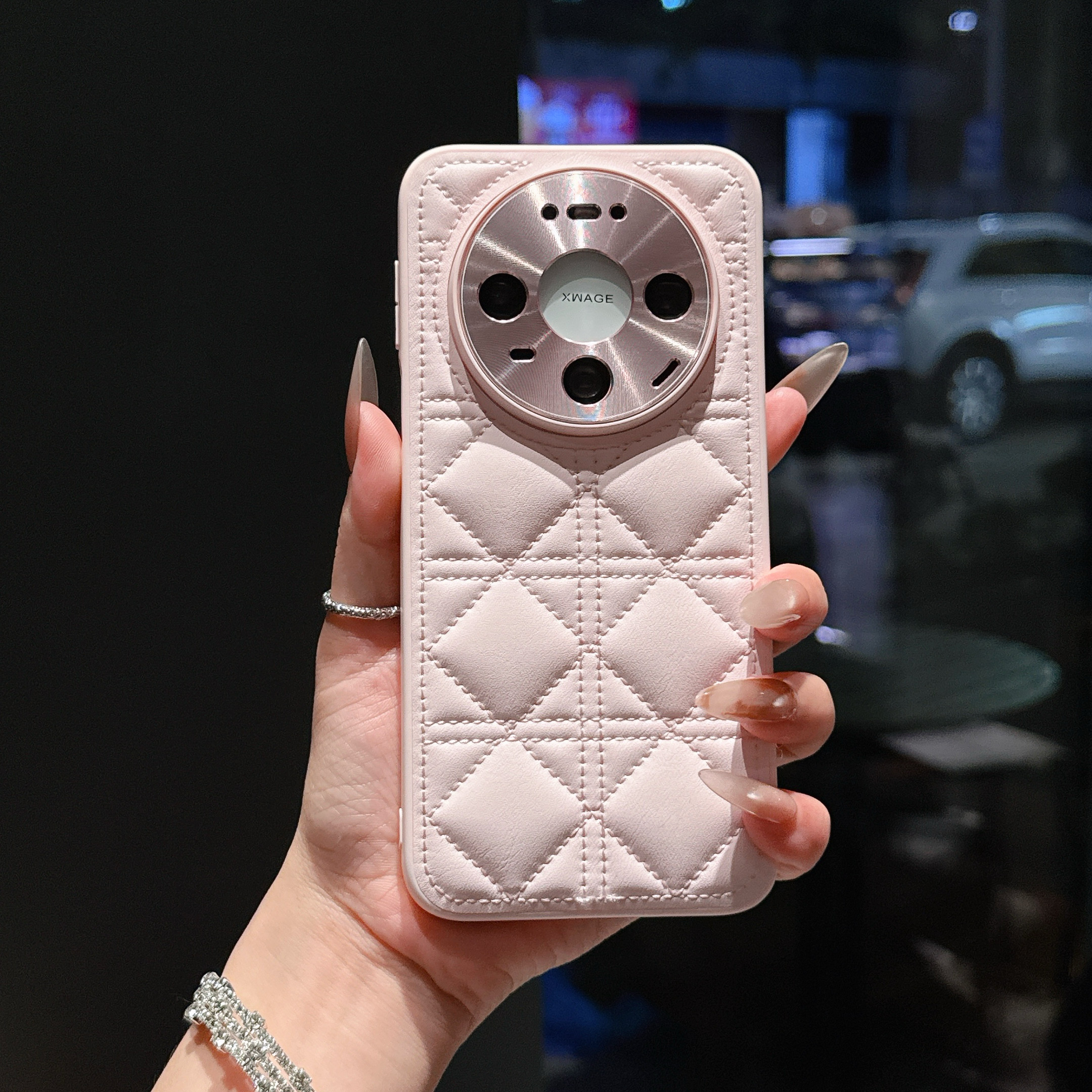 高级感轻奢适用华为mate80手机保护壳mate80promax时尚保护套气垫防摔皮纹mate70Pro创意mate60pro菱格纹情侣