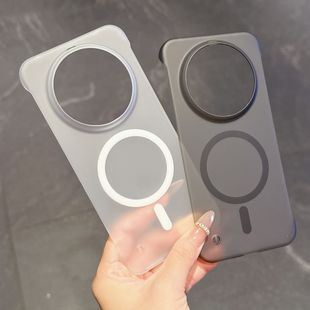 磁吸无边框适用华为mate80pro手机壳新款mate80超薄散热mate70pro裸机手感半包mate60pro冰雾磨砂PC硬外壳