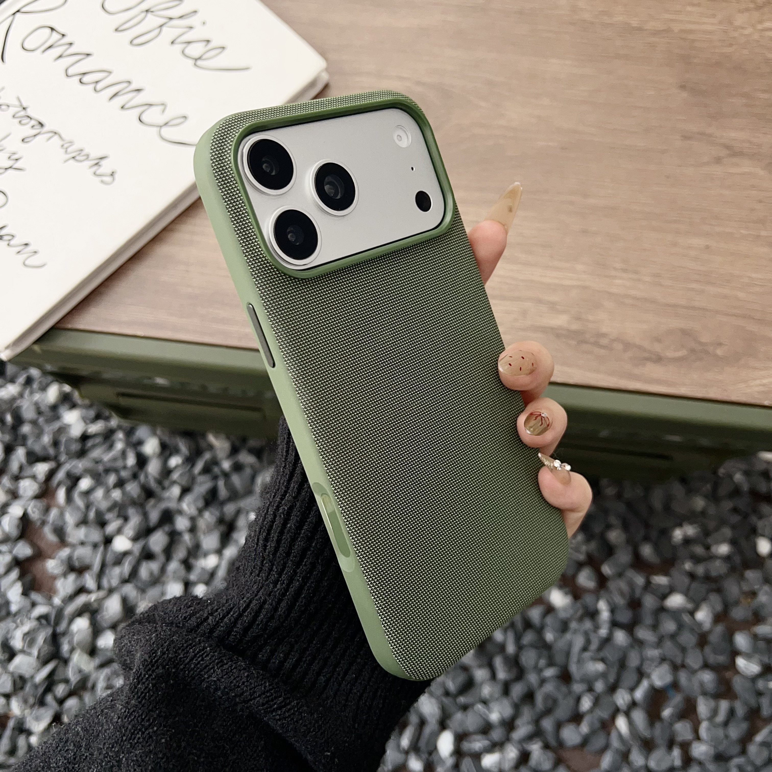 【包相机AI按键】适用于iPhone17promax手机壳织物纹磁吸苹果17pro全包防摔17金属镜头框情侣时尚高级感外壳