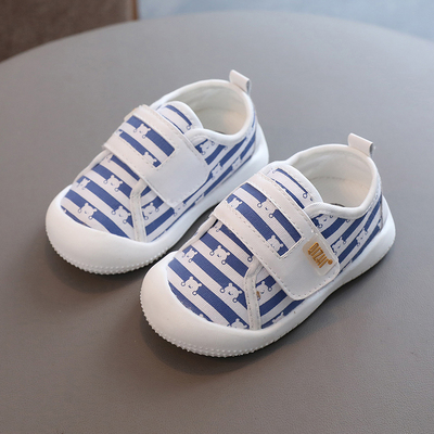 男宝宝学步鞋软底春秋7-9-12个月婴儿鞋子女1一2岁半防滑轻便单鞋