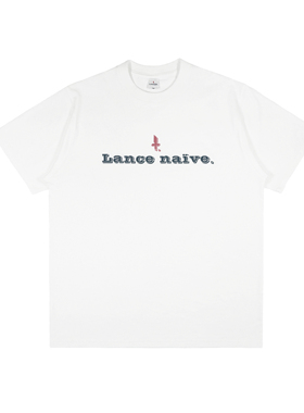 LANCER(兰寺)  LANCE NAIVE TEE 天真的兰寺复古字母印花短袖T恤