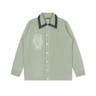 CELADON AW21 KNIT JUMPER LANCER 羊毛牛皮拼接毛衣针织衫 兰寺