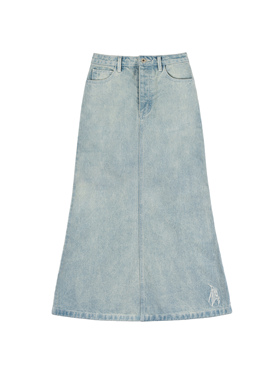 Ria Mitchell(W) 2020 ZAN DENIM SKIRT 复古刺绣牛仔长裙
