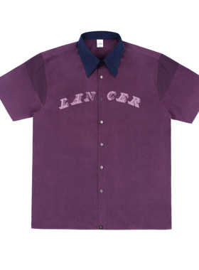 LANCER(兰寺) SS19 PAO* SHIRT 紫色拼接印花衬衫