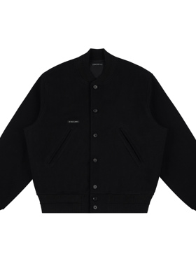 LANCER(兰寺) HOLYLANCE* Bomber 黑色全棉浮纹提花格子短夹克