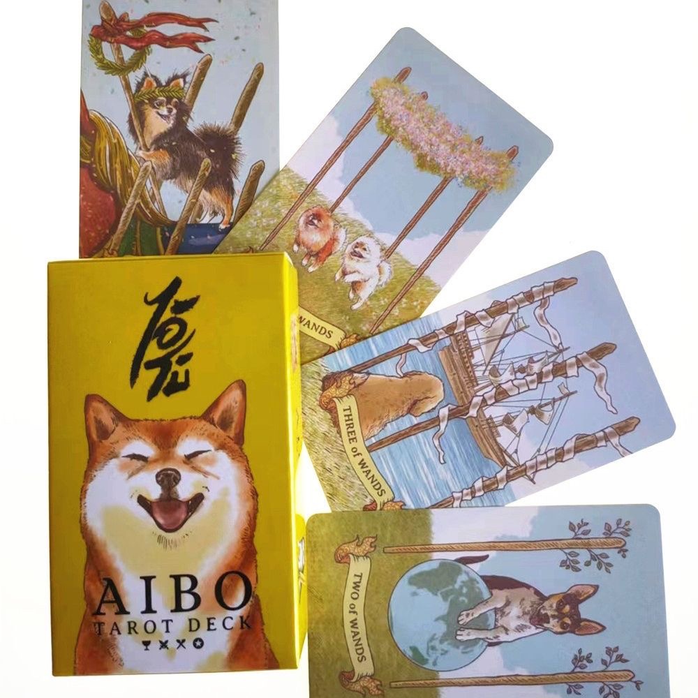 新款可爱狗狗艾博卡牌Aibo Tarot英文版现货可爱风