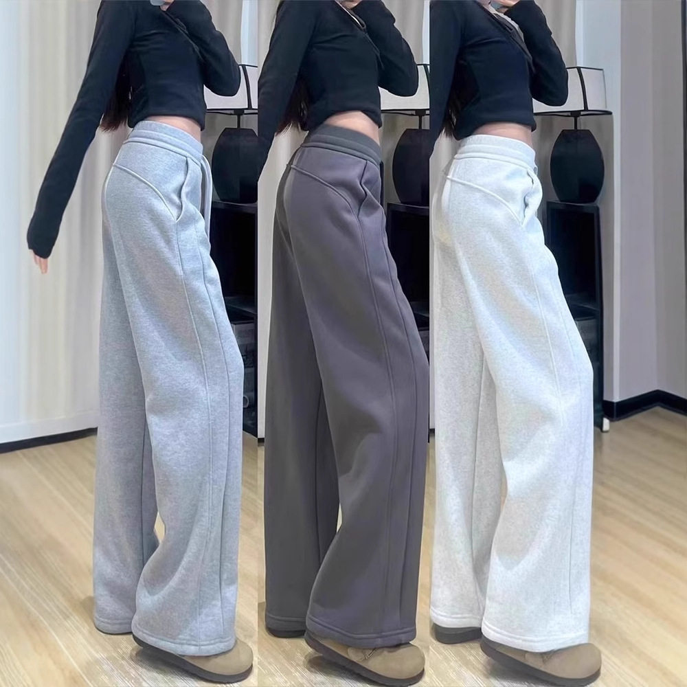 同款卫裤女春秋2025新款高腰宽松直筒窄版休闲阔腿美式运动裤,女装/女士精品,休闲裤,淘宝优惠券,粉丝福利购,淘宝优惠卷