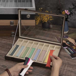 8格10格苹果表带收纳盒表带托盘表带展示盒珍珠项链收纳盒首饰盒