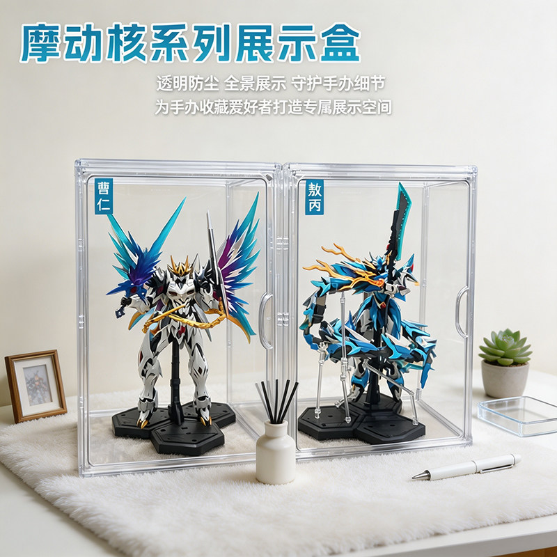 摩动核透明手办收纳展示盒图片