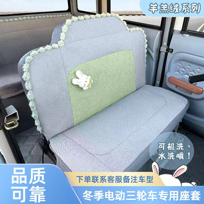盛昊G3电动三轮车坐垫套专用全包围加厚保暖金彭云朵电动四轮座套