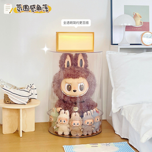 labubu展示盒透明亚克力适用于泡泡玛特拉布布zimomo大天使展示柜