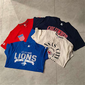 更新3 T瑕疵清仓特价 外贸余货美式 球队徽标印花男运动休闲短袖