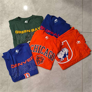 更新二 T瑕疵清仓特价 外贸余单 美球队徽标印花刺绣男运动休闲长袖