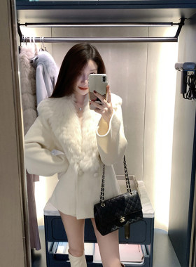 千金感小香风毛呢外套女秋冬