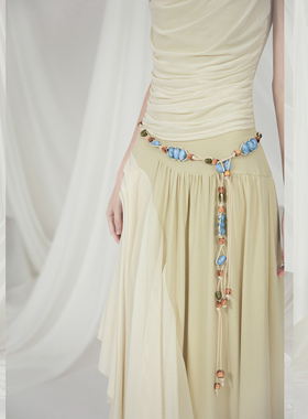 MildRate原创 “星河苔原”手工串珠装饰腰带