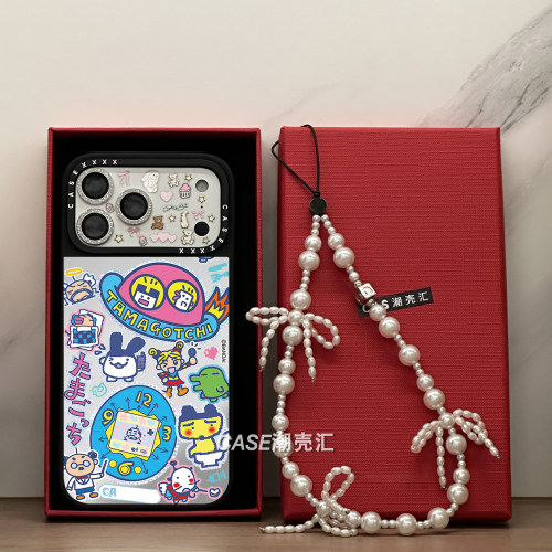 TamagoTchi拓麻歌子镜面手机壳适合苹果17Promax手机壳适用于iPhone16Pro1514Pro可爱卡通磁吸CASEXXXX手机壳