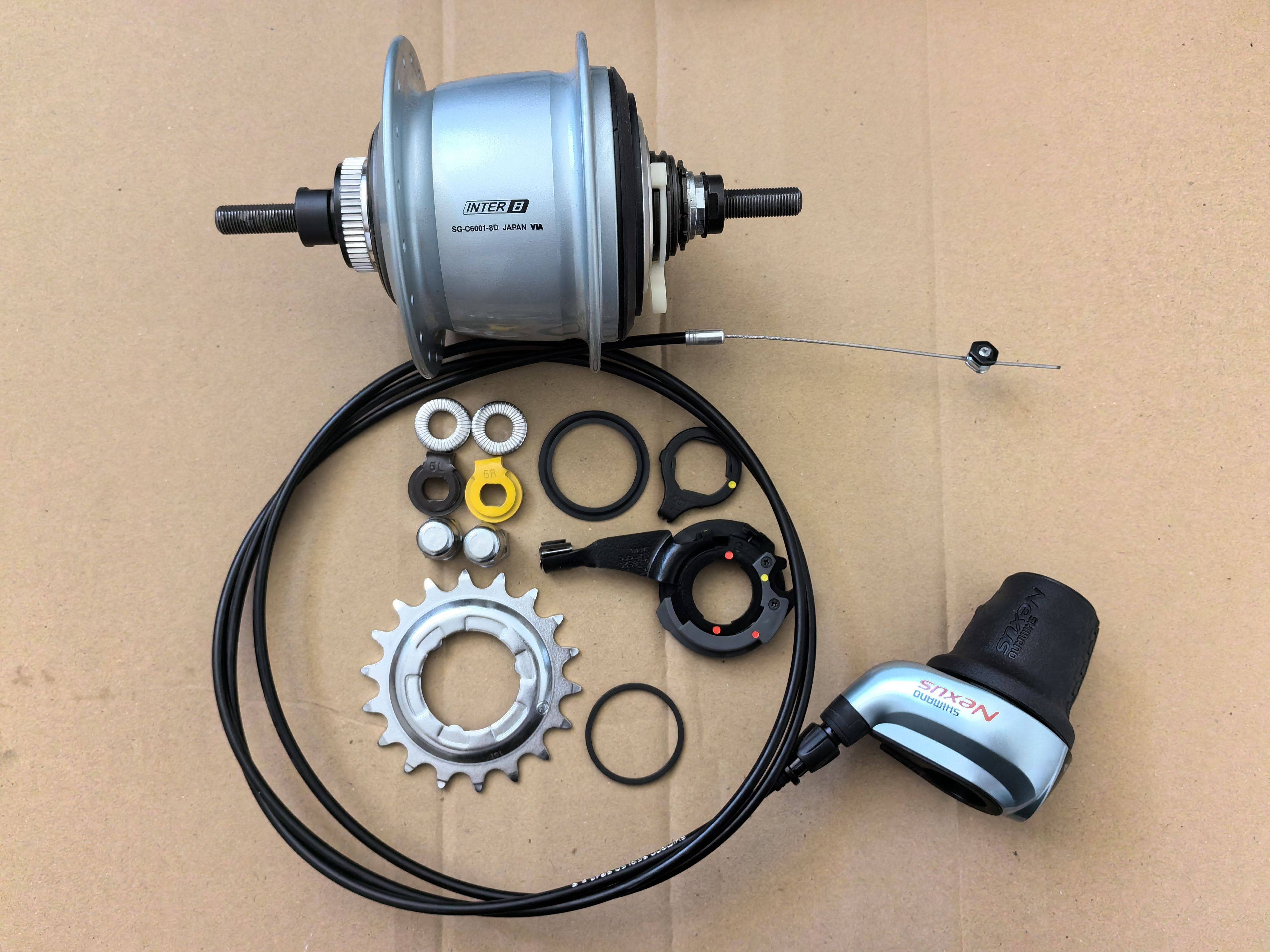 禧玛诺全新正品36孔内八速中锁碟刹新款花鼓C6001