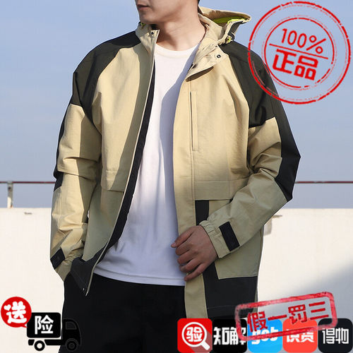 阿迪达斯外套男2023秋季新款冲锋衣连帽梭织防风运动服夹克GF4016