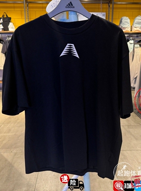adidasAdidas男子2026夏印花宽松篮球运动短袖T恤KC3700 KC5670