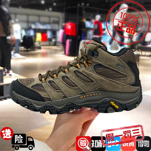 MERRELL迈乐户外运动徒步鞋情侣MOAB3 MID GTX防水透气登山鞋男女