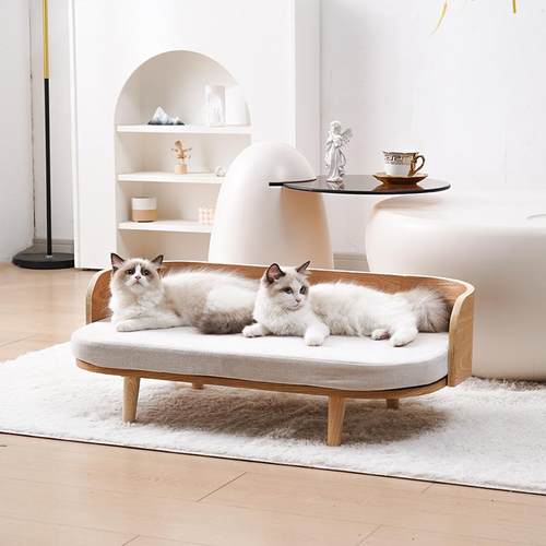 实木狗床宠物沙发猫窝狗窝夏季宠物窝中小型犬可拆洗四季通用新款