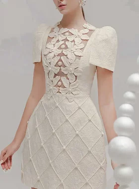 越南小众2025夏季新款设计师女装连衣裙小礼服裙设计感伴娘裙