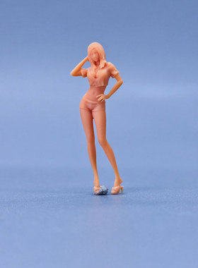 SuperGe1/64白模人偶高挑超短热裤夏装女素模直接上色S337