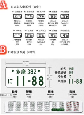 【EHC Model】FM出品 1/64车模 名人堂&云说系列 金属牌照 车牌