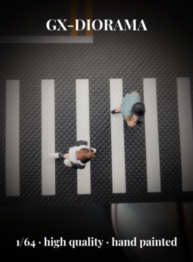 【嗯哼模型】GX-DIORAMA 1:64人偶咖啡女渔夫帽男擦肩而过搭配 预