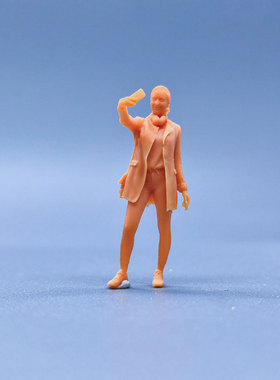 SuperGe1/64白模人偶挎包耳机单手自拍女素模直接上色S204