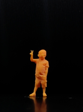 SuperGe1/64白模人偶比yeah墨镜小男孩素模直接上色T433