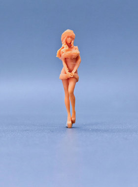 SuperGe1/64白模人偶圣诞性感女郎直接上色手工handmade-S534